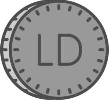 Libyan dinar Vector Icon Design