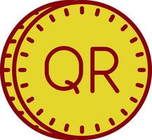 Qatari riyal Vector Icon Design