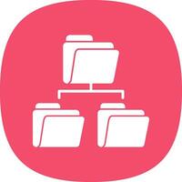 Folder Sharing Vector Icon Design