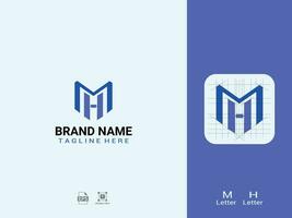 M H Modern Letter Logo vector