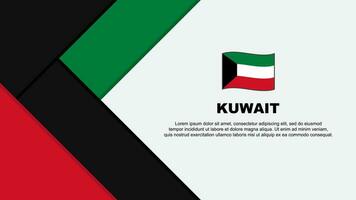 Kuwait Flag Abstract Background Design Template. Kuwait Independence Day Banner Cartoon Vector Illustration. Kuwait