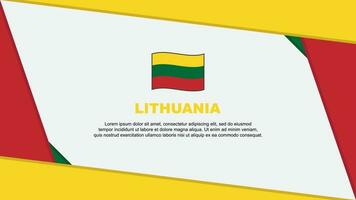 Lithuania Flag Abstract Background Design Template. Lithuania Independence Day Banner Cartoon Vector Illustration. Lithuania Cartoon