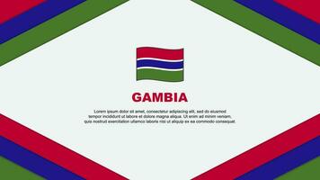 Gambia Flag Abstract Background Design Template. Gambia Independence Day Banner Cartoon Vector Illustration. Gambia Template