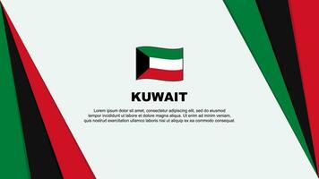 Kuwait Flag Abstract Background Design Template. Kuwait Independence Day Banner Cartoon Vector Illustration. Kuwait Banner