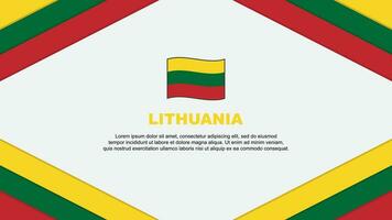 Lithuania Flag Abstract Background Design Template. Lithuania Independence Day Banner Cartoon Vector Illustration. Lithuania Illustration