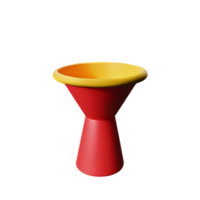 funnel 3d rendering icon illustration png