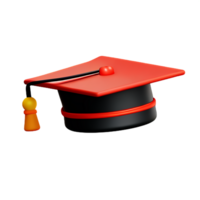 graduación sombrero 3d representación icono ilustración png