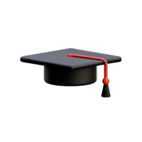 graduación sombrero 3d representación icono ilustración png
