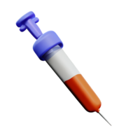 syringe 3d rendering icon illustration png