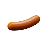 sausage 3d rendering icon illustration png