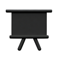 blackboard 3d rendering icon illustration png