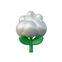 blanc Rose 3d le rendu icône illustration png