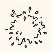 water explosion or star exploding doodle, vector