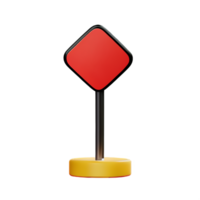 stop sign 3d rendering icon illustration png