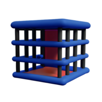 Gefängnis 3d Rendern Symbol Illustration png