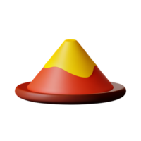 volcano 3d rendering icon illustration png