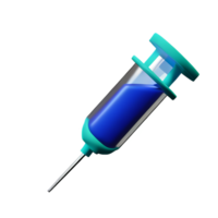 syringe 3d rendering icon illustration png