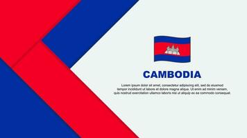 Cambodia Flag Abstract Background Design Template. Cambodia Independence Day Banner Cartoon Vector Illustration. Cambodia Illustration