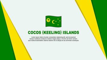 Cocos Islands Flag Abstract Background Design Template. Cocos Islands Independence Day Banner Cartoon Vector Illustration. Cocos Islands Flag