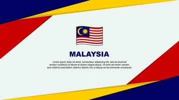 Malaysia Flag Abstract Background Design Template. Malaysia Independence Day Banner Cartoon Vector Illustration. Malaysia