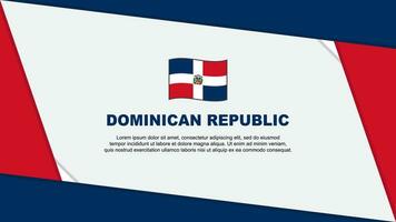 Dominican Republic Flag Abstract Background Design Template. Dominican Republic Independence Day Banner Cartoon Vector Illustration. Dominican Republic Independence Day