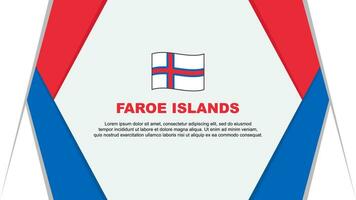Faroe Islands Flag Abstract Background Design Template. Faroe Islands Independence Day Banner Cartoon Vector Illustration. Faroe Islands Background