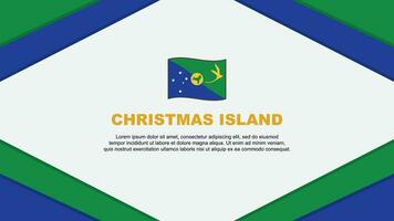 Christmas Island Flag Abstract Background Design Template. Christmas Island Independence Day Banner Cartoon Vector Illustration. Christmas Island Template