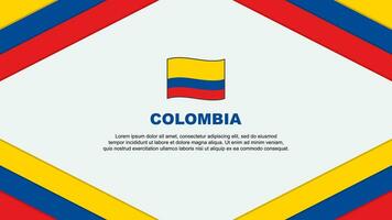 Colombia Flag Abstract Background Design Template. Colombia Independence Day Banner Cartoon Vector Illustration. Colombia Template