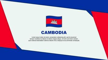 Cambodia Flag Abstract Background Design Template. Cambodia Independence Day Banner Cartoon Vector Illustration. Cambodia Independence Day