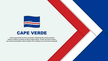 Cape Verde Flag Abstract Background Design Template. Cape Verde Independence Day Banner Cartoon Vector Illustration. Cape Verde Cartoon