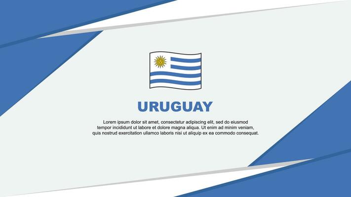 Uruguay Flag Abstract Background Design Template. Uruguay Independence Day Banner Cartoon Vector Illustration. Uruguay