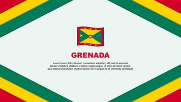 Grenada Flag Abstract Background Design Template. Grenada Independence Day Banner Cartoon Vector Illustration. Grenada Template