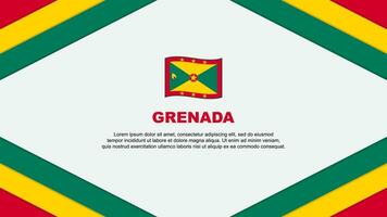 Grenada Flag Abstract Background Design Template. Grenada Independence Day Banner Cartoon Vector Illustration. Grenada Template