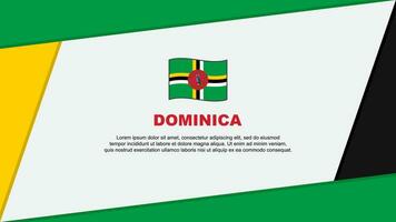 Dominica Flag Abstract Background Design Template. Dominica Independence Day Banner Cartoon Vector Illustration. Dominica Banner