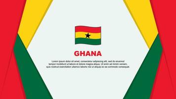 Ghana Flag Abstract Background Design Template. Ghana Independence Day Banner Cartoon Vector Illustration. Ghana Design