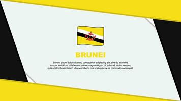 Brunei Flag Abstract Background Design Template. Brunei Independence Day Banner Cartoon Vector Illustration. Brunei Cartoon