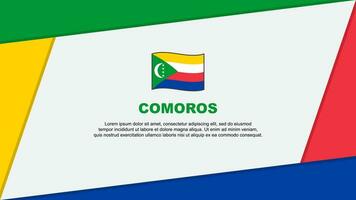 Comoros Flag Abstract Background Design Template. Comoros Independence Day Banner Cartoon Vector Illustration. Comoros Banner