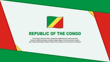 Republic Of The Congo Flag Abstract Background Design Template. Republic Of The Congo Independence Day Banner Cartoon Vector Illustration. Republic Of The Congo Independence Day