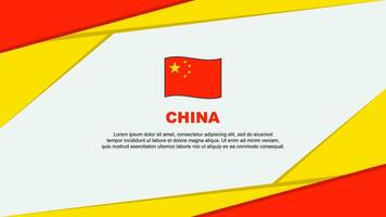 China Flag Abstract Background Design Template. China Independence Day Banner Cartoon Vector Illustration. China