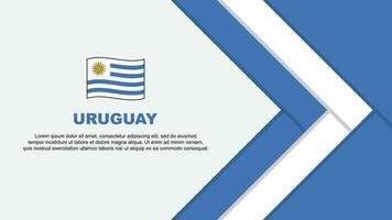Uruguay Flag Abstract Background Design Template. Uruguay Independence Day Banner Cartoon Vector Illustration. Uruguay Cartoon
