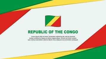 Republic Of The Congo Flag Abstract Background Design Template. Republic Of The Congo Independence Day Banner Cartoon Vector Illustration. Republic Of The Congo