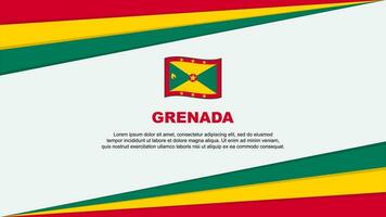 Grenada Flag Abstract Background Design Template. Grenada Independence Day Banner Cartoon Vector Illustration. Grenada Design