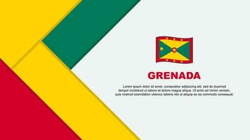 Grenada Flag Abstract Background Design Template. Grenada Independence Day Banner Cartoon Vector Illustration. Grenada Illustration