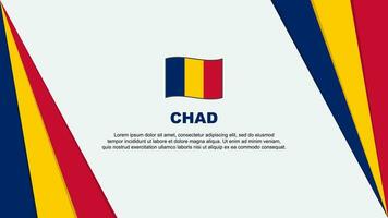 Chad Flag Abstract Background Design Template. Chad Independence Day Banner Cartoon Vector Illustration. Chad Flag