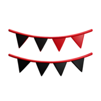 bunting 3d rendering icon illustration png