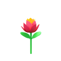 Jahrgang Blume 3d Rendern Symbol Illustration png