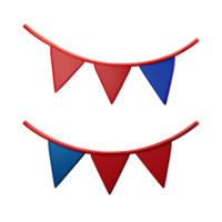 bunting 3d rendering icon illustration png