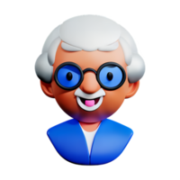 Oma Gesicht 3d Rendern Symbol Illustration png