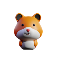 hamster 3d renderen icoon illustratie png