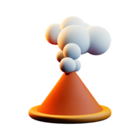 volcano 3d rendering icon illustration png